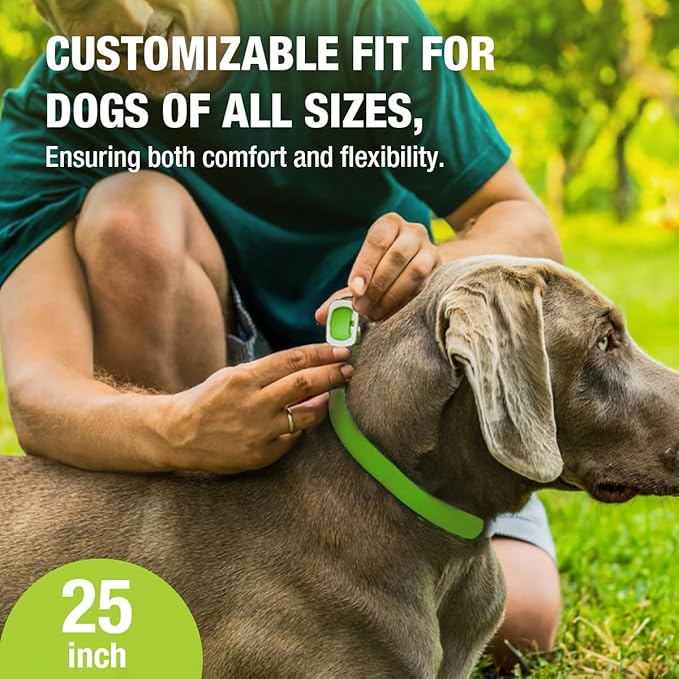 EcoVenger Flea & Tick Collar Repellent 2-Pack Green, Fits Both Dogs & Cats, Built-in Pant-Based Formula Strong Repellency Slow Release, Lasting Deterrence and Protection, Pleasant Aroma, Waterproof
