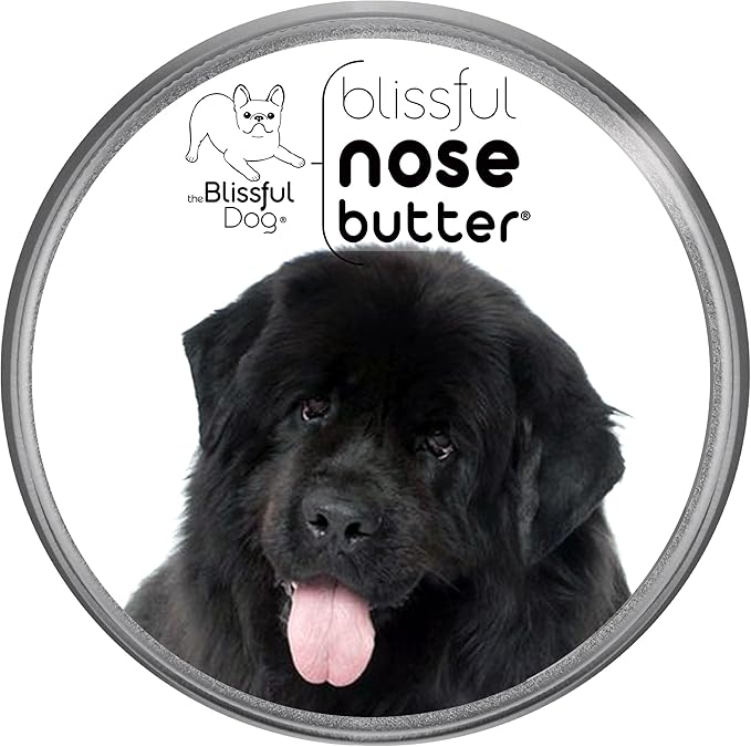 The Blissful Dog Newfoundland Nose Butter for Dry, Cracked Skin, Lick-Safe Dog Nose Balm with Moisturizing Shea Butter, Almond, Olive, and Essential Oils, Pet Supplies, Uncented, 1 oz.