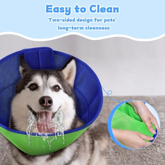 Inspack Soft Dog Cone Collar Alternative, E Cones for Medium Small Dogs/Cat to Stop Licking After Surgery, Neuter Recovery Ecollars of Shame Alternatives, Comfortable Paws Comfy Elizabethan Collars