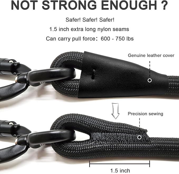 Rope Dog Leash, 6 Foot Heavy Duty Dog Leash with Aviation Aluminum Auto Locking Carabiner, Strong Nylon Pet Lead for Small, Medium, Large Dogs (Purple, 6FT)