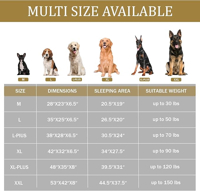 Bedfolks Orthopedic Dog Bed, Waterproof Dog Sofa Bed for Medium Dogs, Egg Foam Pet Couch Bed with Removable Washable Cover and Nonslip Bottom, Dark Grey