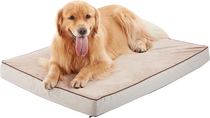 Orthopedic Memory Foam Dog Bed, Cooling Dog Beds for Extra Large Dogs -Waterproof Pet Bed for Crate with Removable Washable Cover, XXL(47inch,110Lbs)