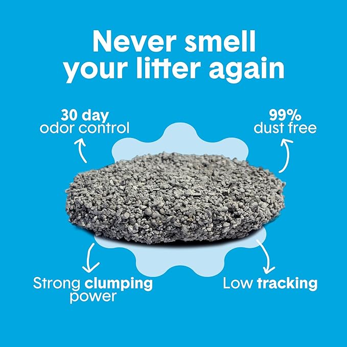 Boxie® Unscented 30 Day Odour Control Clumping Clay Cat & Kitty Litter 16 lb, 99.9% Dust-Free, Hard Flat Top® Clumps, No Fragrances No Fillers, Long-Lasting, Easy to Scoop
