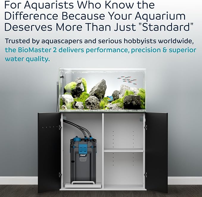 OASE BioMaster 2 250 Canister Filter for Aquariums – External Aquarium Filter with EasyClean Pre-Filter – Quiet Performance – Freshwater & Saltwater, Up to 70 Gallons