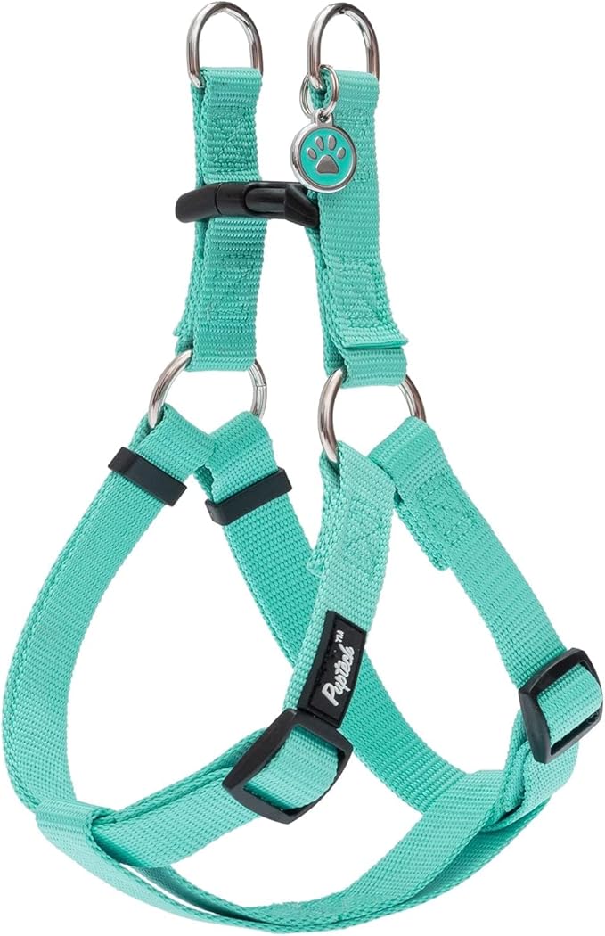 PUPTECK No Pull Dog Harness Soft Adjustable Basic Nylon Step in Puppy Vest Outdoor Walking with ID Tag