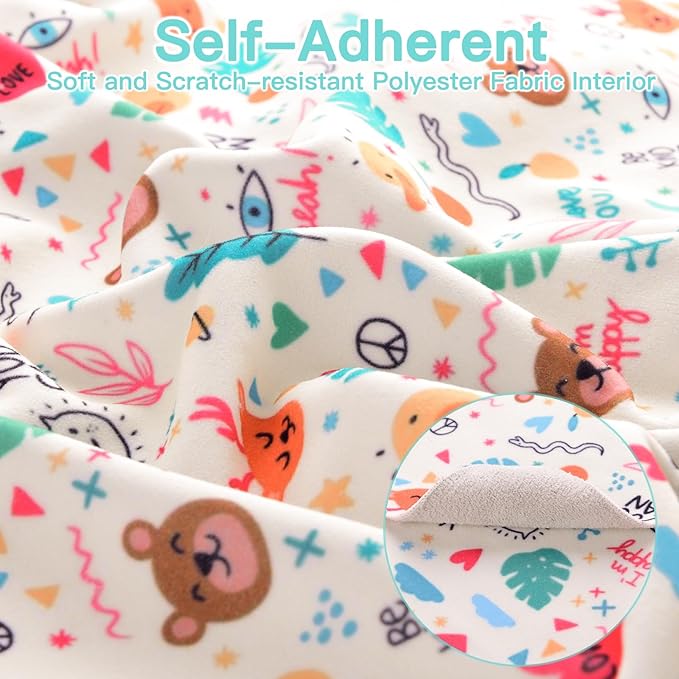 33.5" Cat Wrap for Grooming, Maximum, Self-Adherent Soft Cat Blanket for Nail Clipping, Anti-Scratch-Escape Calming Wrap, Cats Burrito Swaddle for 6-18 lbs (Floral, XX Large)