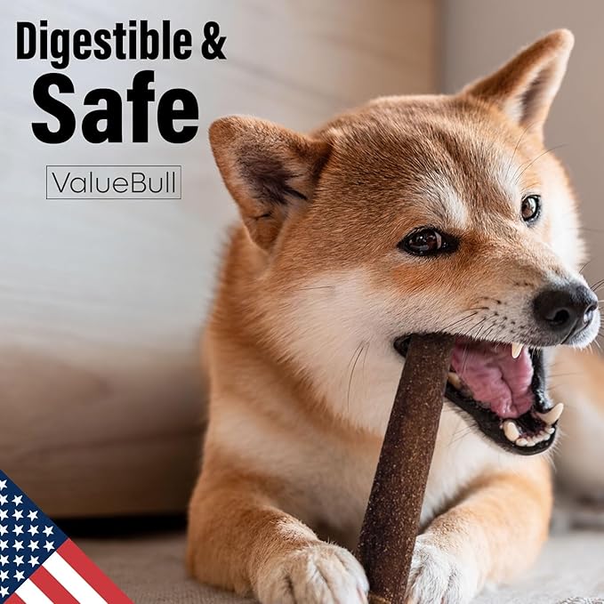 ValueBull USA Collagen Sticks for Dogs, 6 Inch Jumbo Chews, Natural Long-Lasting Dog Treats, 200 Count Bulk Pack - Promotes Joint, Skin & Coat Health with Glucosamine and Chondroitin