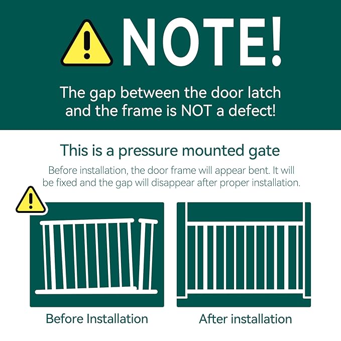 Babelio Baby Gate, 29-48 Inch Auto Close Pet Gate, Easy Install Pressure-Mounted Safety Gate, Extra Wide Pet Gate for Stairs and Doorways, 2 Pack White
