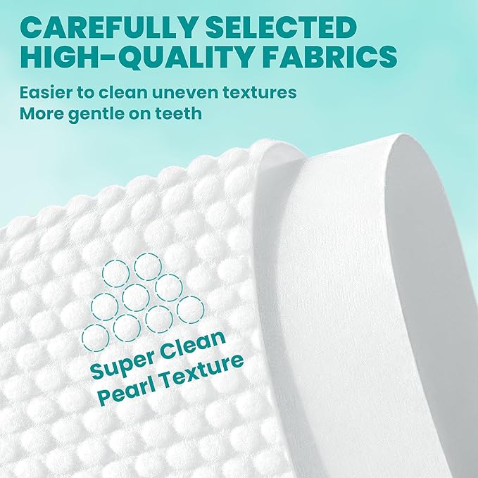 Wider Dental Care Finger Wipes 60 Counts,Teeth Cleaning Finger Wipes for Dogs & Cats,Reduces Plaque & Supports Oral Freshness,Small Animal Stain Removers, Unscented