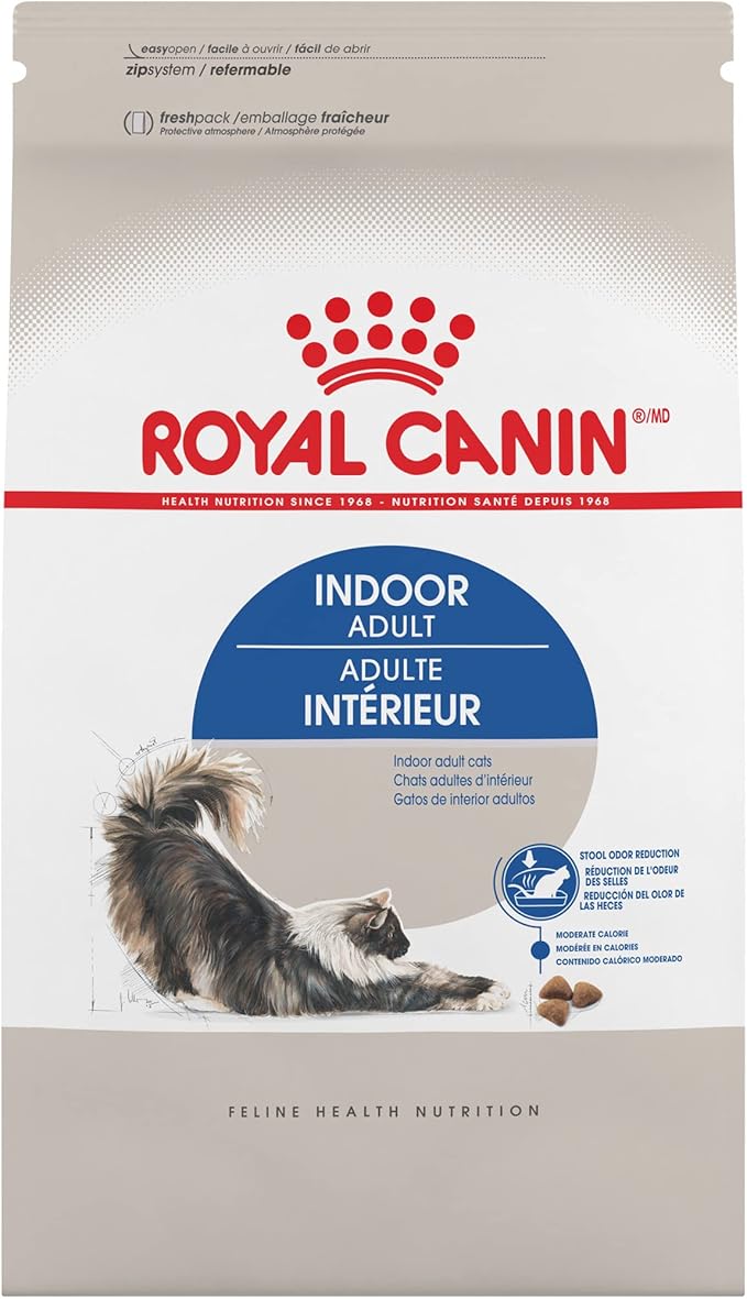 Royal Canin Feline Health Nutrition Dry Indoor Cat Food, Supports Healthy Weight, Digestive Health and Hairball Management, 3 lb Bag