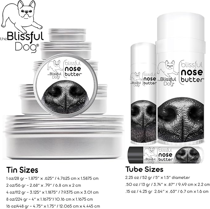 The Blissful Dog Doberman Nose Butter, Versatile Dog Nose Balm for Dry Nose, Handcrafted Nose Moisturizer, Easy-to-Apply Dog Essentials, Unscented, 2 oz.