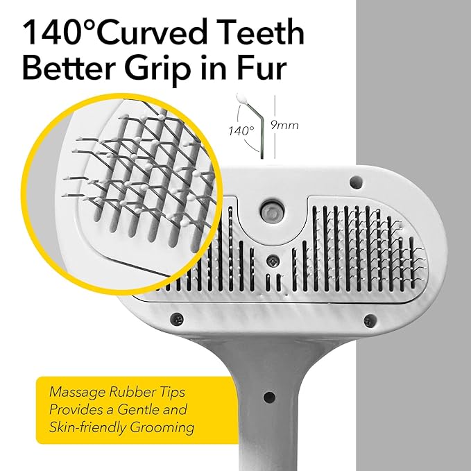 Cat Steam Brush for Shedding, Self Cleaning Cat Brush with Water Spray, 3-in-1 Design for Massage, Hair Removal, and Cleaning, Steamy Brushes for Indoor Cats and Dogs (Blue)