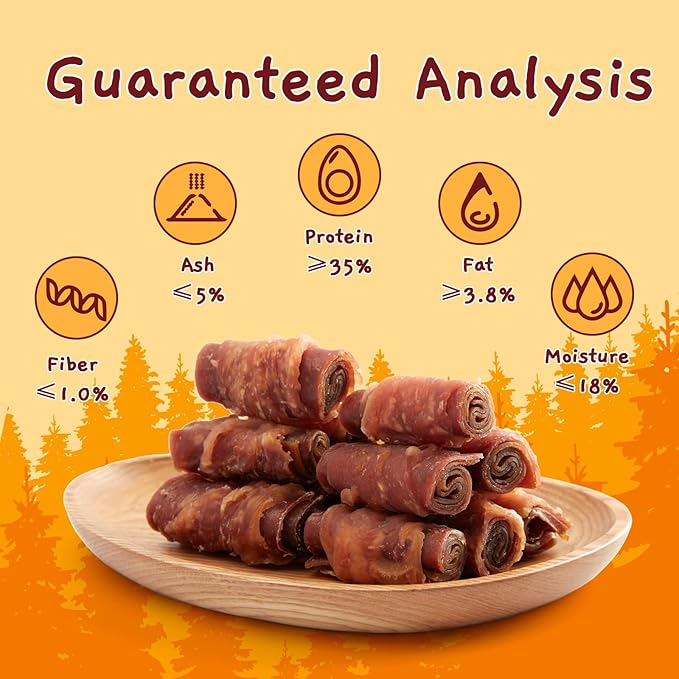 Jungle Calling Triple Flavor Rolls Dog Treats, Made with Real Chicken Duck Beef Meat, Rawhide Free Dogs Snacks,Healthy, Easily Digestible, and High Protein Treat, 10.6 oz