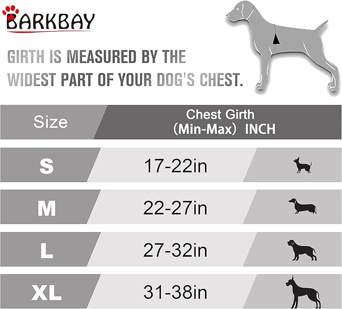 BARKBAY No Pull Dog Harness Front Clip Heavy Duty Reflective Easy Control Handle for Large Dog Walking(Blue,M)