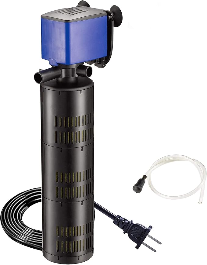 Water Pump 475 GPH 3-in-1 Submersible Internal Filter Aquarium Powerhead Water Pump Ultra Quiet for Aquarium,Fish Tank