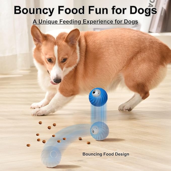 Zoomie Buddy 2.0, Zoomie Buddy for Dogs, 2 in 1 Smart Touch Interactive Dog Balls ＆ Pet Feeder, 2.83" Diameter, Suitable for Small/Medium Dogs, with Fruit Plush Cover (Orange, Only)