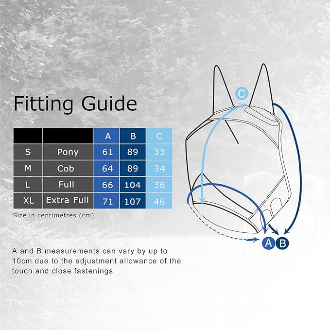Harrison Howard CareMaster Pro Luminous Horse Fly Mask Large Eye Space Standard with Ears UV Protection for Horse Summer Mint M Cob