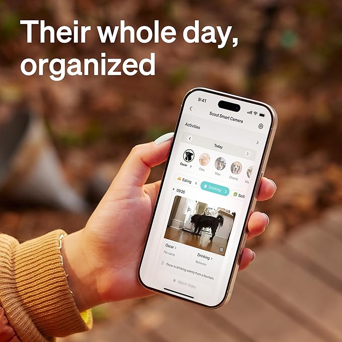 PETLIBRO AI Pet Camera Indoor with Phone App, 360° Auto Tracking Dog Camera Multi-Pet Recognition & AI Day Summary, 1080p Cat Camera Night Vision, 2-Way Talk WiFi Cam Pet with 2.4G/5G