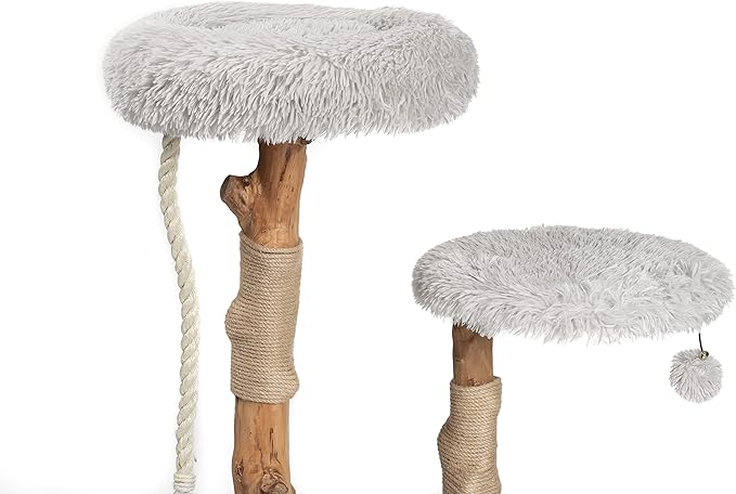 MAU Modern Cat Tower - Wooden Cat Scratching Tree & Condo - Luxury Collection - Cat Lovers Gift