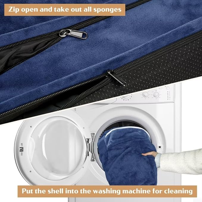 Comfort Expression Extra Large Dog Beds, Waterproof Orthopedic Foam Dog Beds, XL Dogs Bed with Bolster, Washable Dogs Sofa Pet Bed with Removable Cover & Non-Slip Bottom(X-Large,Navy Blue)