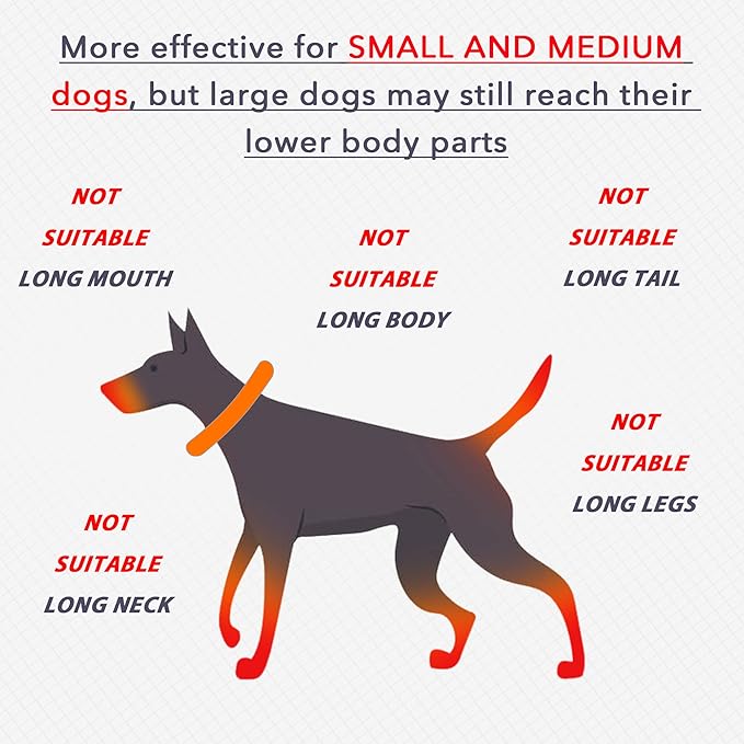 IDOMIK Dog Recovery Collar, Waterproof Soft Dog Cone After Surgery, Comfy Protective Elizabethan Collar Alternative for Dogs Cats, Adjustable Pet Neck Donut Cone Anti-Licking Biting Wounds,Grey,S