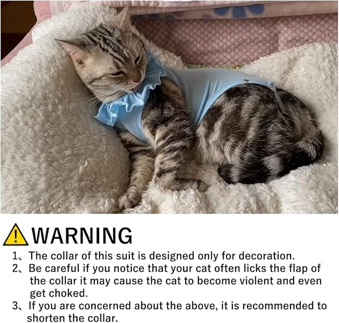 Cat Recovery Suit for Abdominal Wounds and Skin Diseases,Breathable Surgical Recovery Shirt After Surgery Wear Anti Licking Wounds,E-Collar Alternative for Female Cats Kitten(RSC01-yellow-s)