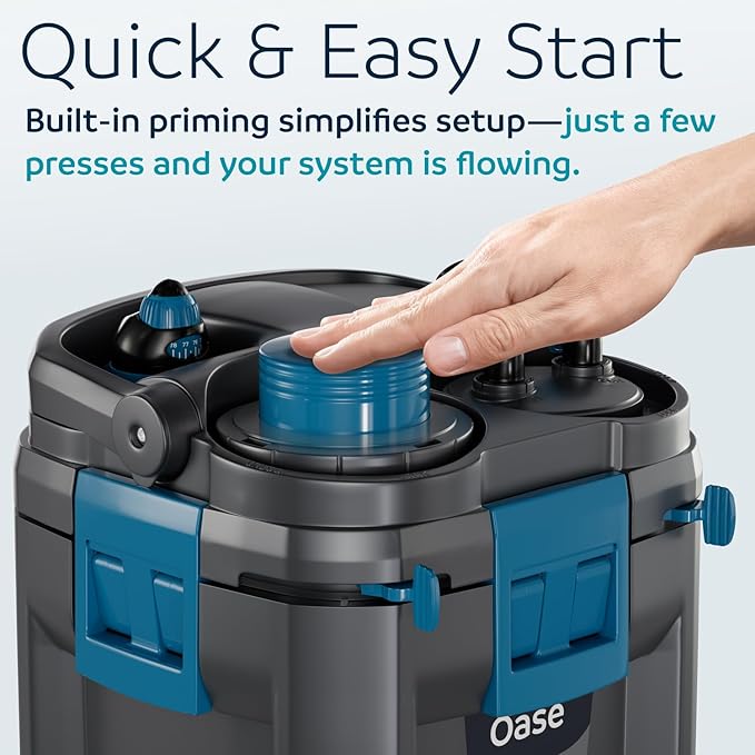 OASE BioMaster 2 Thermo 250 Canister Filter for Aquariums – External Aquarium Filter with Built-in Heater – EasyClean Pre-Filter, Quiet Operation – Freshwater & Saltwater, Up to 70 Gallons