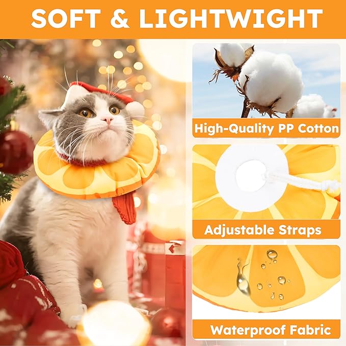 Kitten Cones After Surgery Extra Small Waterproof Cone Collar Soft to Stop Licking Neck Elizabethan Kitten e Collar for Recovery Wound Healing Safety xs Small Cat Donut Cone