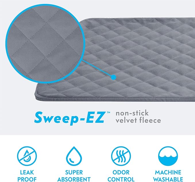 Paw Inspired Fitted Fleece Liner for Ferret Nation, Critter Nation Cage for Ferrets, Rats, Chinchillas, Hedgehogs & Other Small Animals (Gray, Shelf Liner)