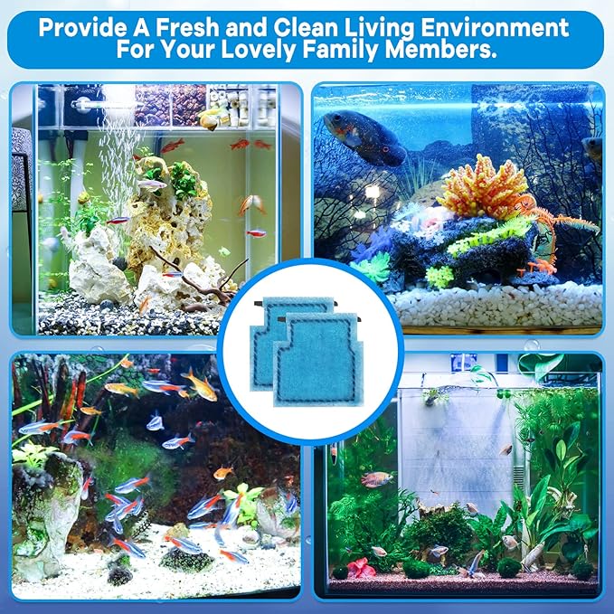 16 PCS Aquarium Filter Cartridge Compatiable with Aqua-Tech Filters (EZ-Change #1) Fish Tank Filter Cartridge Compatiable with Aqua-Tech 5-15 Power Filter