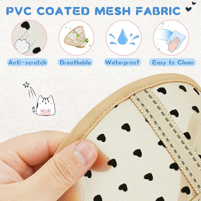 Supet Cat Cone Collar After Surgery, Soft Mesh Recovery Collar for Cats to Stop Licking and Scratching, Plastic Cone Alternative for Small Kitten, Medium, Large Cats