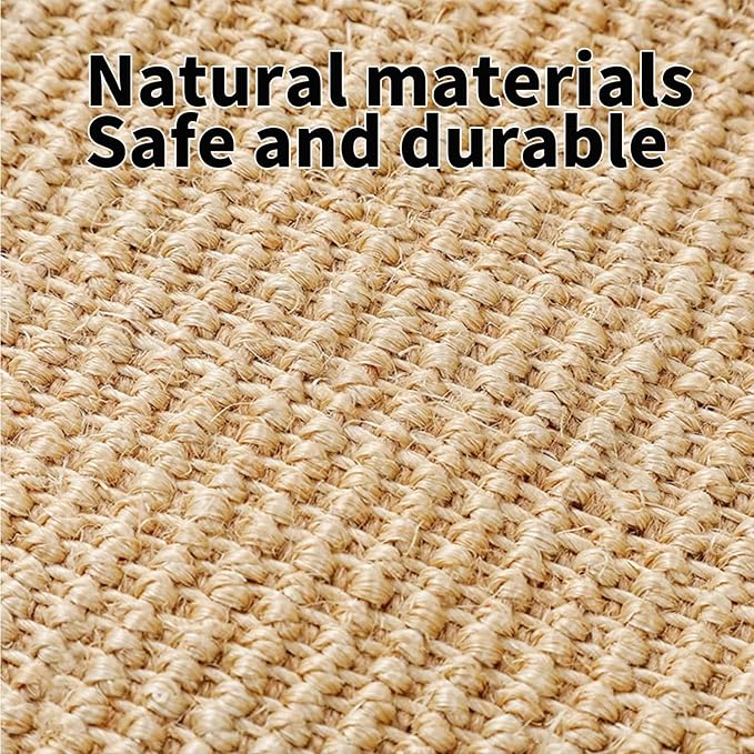 PODOO Bunny Scratch Pads, Sisal Rabbit Scratching Pad, Natural Rabbit Resting Mats for Cages, Forage Grass Mat Indoor Essentials Accessories for Guinea Pig Cat (2Pcs, 23.6 x 15.7 inches)