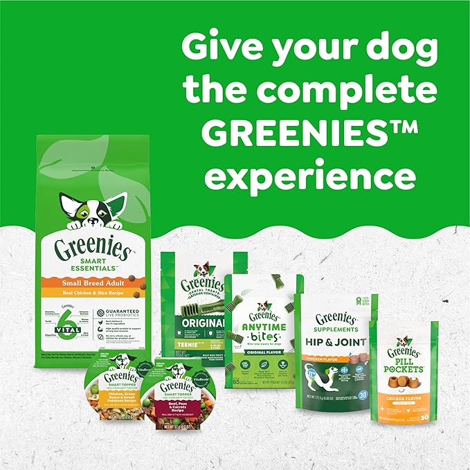Greenies Regular Dental Dog Treats, 3-Flavor Variety Pack, (3) 12 oz. Pouches, 36 Total Treats