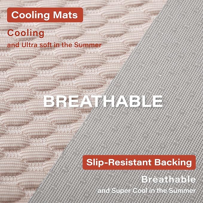 MICROCOSMOS Pet Cooling Mat & Sleeping Pad- Breathable Bubble Surface, EZ Clean. Keep Cooling for Pets, Kids and Adults in Summer.(Brown, 36" x 24")