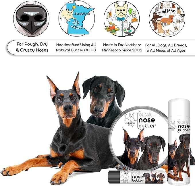 The Blissful Dog Doberman Pinscher Unscented Nose Butter, 16oz