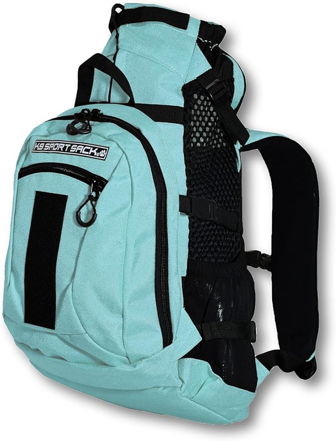 K9 Sport Sack Plus 2 - Small, Summer Mint - Ideal for Dogs 13-16” Long - Adjustable, Backpack-Style Carrier with Multi-Functional Storage Pack, Thick Shoulder Straps & Padded Back Panel