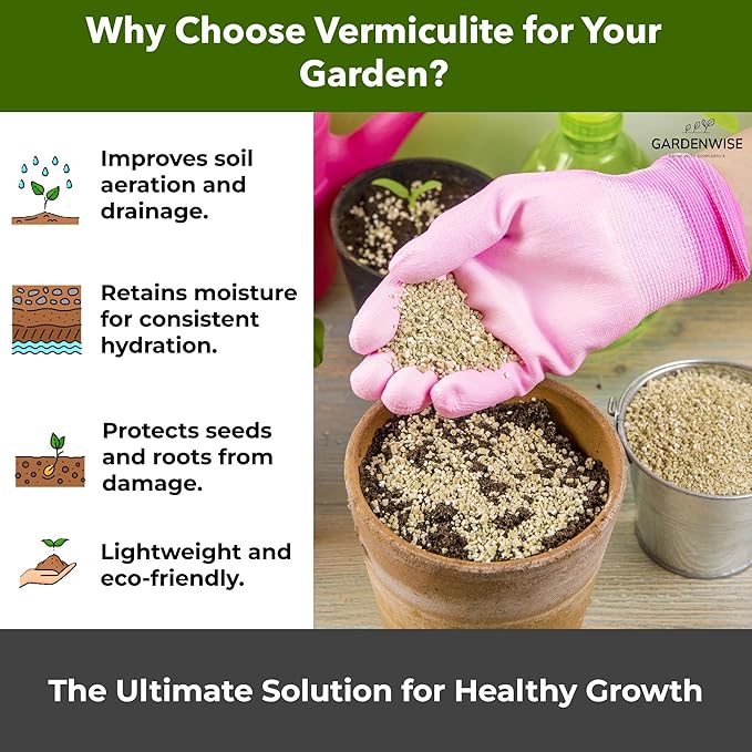Organic Coarse Vermiculite for Indoor Gardening Plants and Mushrooms – Enhances Soil Aeration, Seed Germination, Rooting Cuttings – Small Packages and Bulk (Vermiculite Grade 4 – Coarse, 20 quarts)