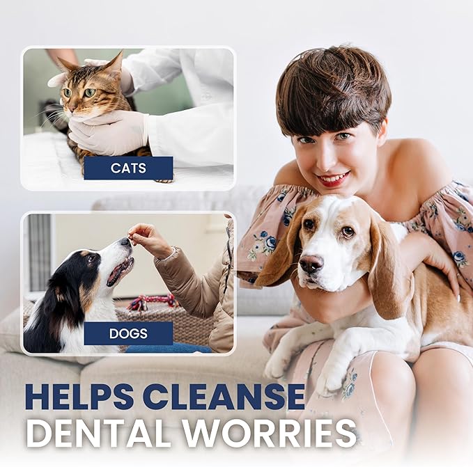 Rad Health Dental Kit - Dog Toothbrush and Toothpaste Kit for Daily Oral Care, Dual Brushes for Deep Cleaning, Safe for Cats & Dogs, Reduces Bad Breath, Prevents Gum Disease