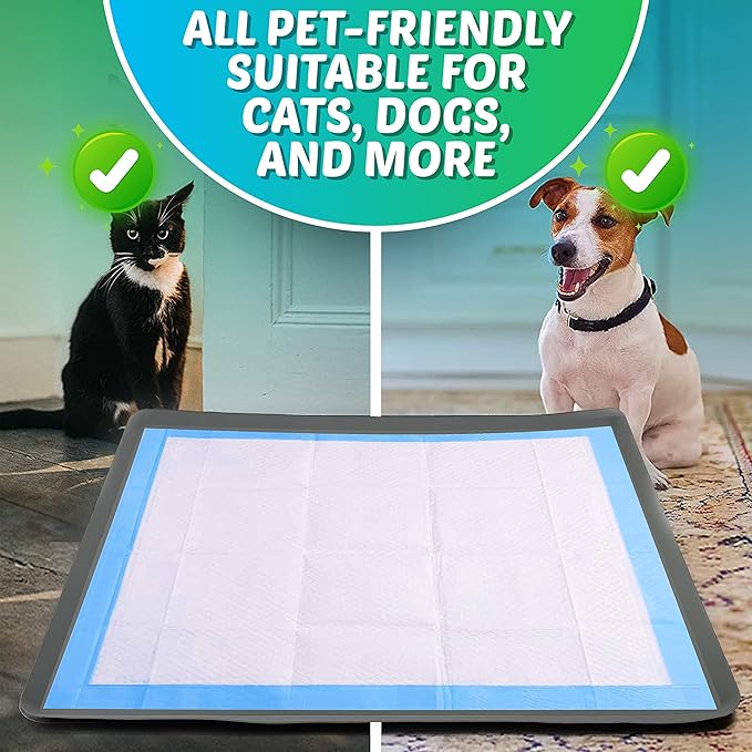 Skywin Dog Pad Holder Tray for 24x36 Inches Training Pads - Easy to Clean and Store Perfect for Dog Potty Tray – Silicon Wee Wee Pad Holder, No Spill Pee Pad Holder for Dogs (Grey)