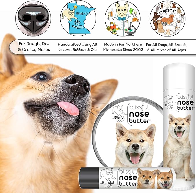 The Blissful Dog Shiba Inu Unscented Nose Butter - Dog Nose Butter, 2 Ounce
