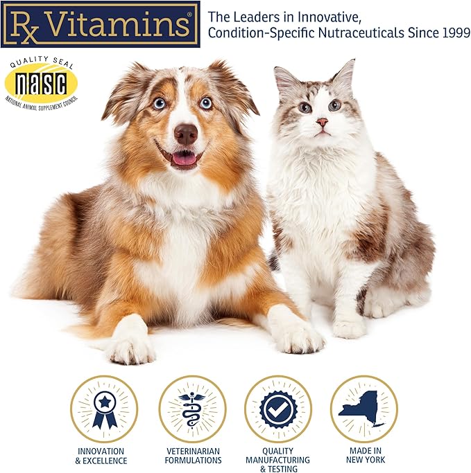 Rx Vitamins Amino B+K Supplement for Cats - Extra Potassium & B-Complex Vitamins - Hypoallergenic - 4 oz Highly Palatable Liquid