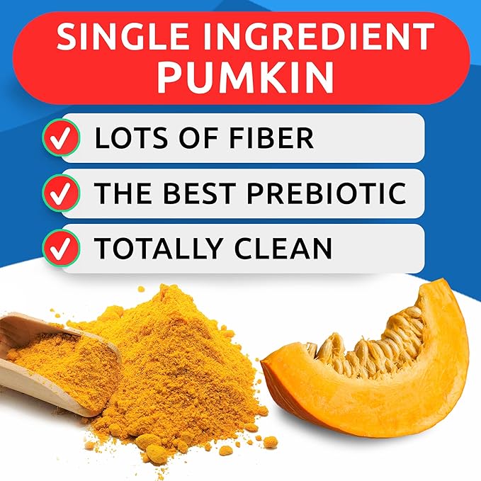 BARK&SPARK Pumpkin Powder for Dogs - 16.2oz Powdered Fiber Supplement and Stool Softener - Upset Stomach, Food Sensitivity - Improve Digestion - 16.2oz Powder