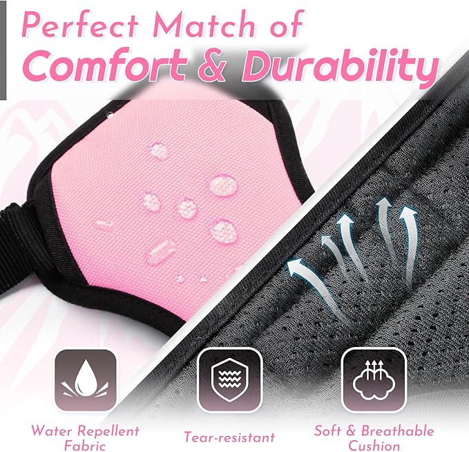 Eagloo Dog Harness Small Sized Dog, No Pull Service Vest with Reflective Strips and Control Handle, Adjustable and Comfortable for Easy Walking, No Choke Pet Harness with 2 Metal Rings, Pink, S
