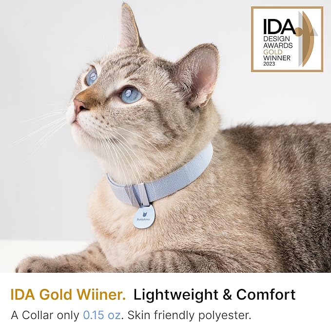 Safety Cat Collar Pro - U.S. IDA Gold Awarding Design, Elastic Quick Release Cat Collar with Buckle Non Breakaway - Lightweight for Kitten All Small Large Cats (Blush Pink, M 7.9-15.7")