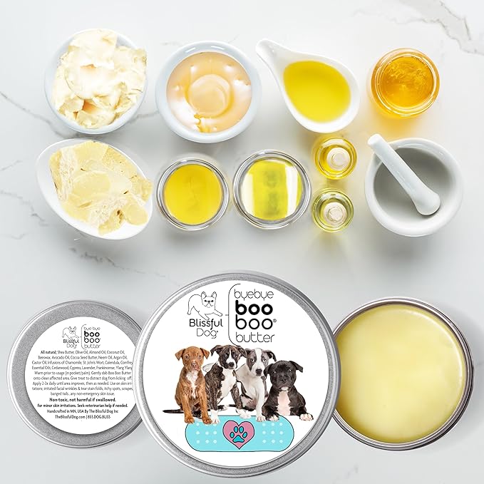 The Blissful Dog Staffordshire Pitbull Terrier Boo Boo Butter, 4-Ounce