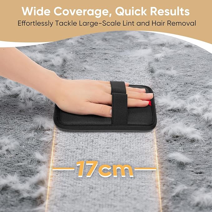 Pet Hair Remover, Electrostatic Pet Hair Removal Gloves, Reusable Cat & Dog Hair Remover for Couch, Furniture, Carpet, Curtain, Upgraded Animal Fur Removal Tool, Cat Grooming Gloves-2 PCS