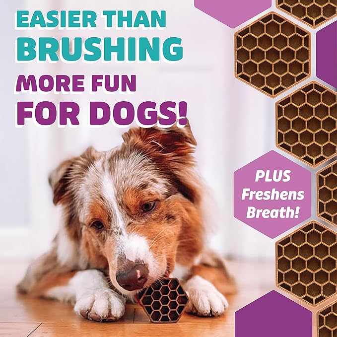Dog Dental Treats – Vet VOHC Approved – Delicious Chicken Protein – Removes Tartar with Cleaning Comb Shape – Dental Dog Treats for Large Dogs (36oz, 27 Count)