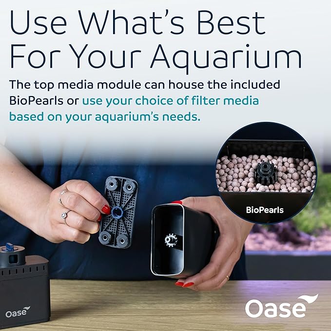 OASE EcoFlow 100 Internal Aquarium Filter, for Freshwater and Saltwater Tanks Up to 26 Gallons, Quiet, Customizable Water Flow, Multi-Stage Filtration