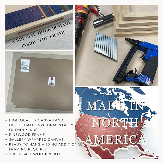 Nature Wall Art Prints - Ocean Forest Mountain Lake Canvas Landscapes - Small to Extra Large Living Room Bedroom Kitchen Bathroom Décor (Forest Reflection, 31L" x 47W")