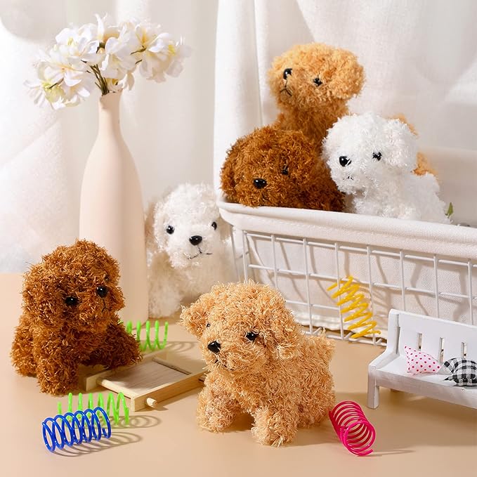 Skylety 12 Pack 5" Mini Dog Stuffed Animals Stuffed Puppies Bulk Small Plush Dogs Cute Soft Plush Toy Birthday Gift